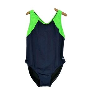 Dolfin AquaShape Swimsuit Womens 20 Blue Green One Piece Swim Pool Lap Training